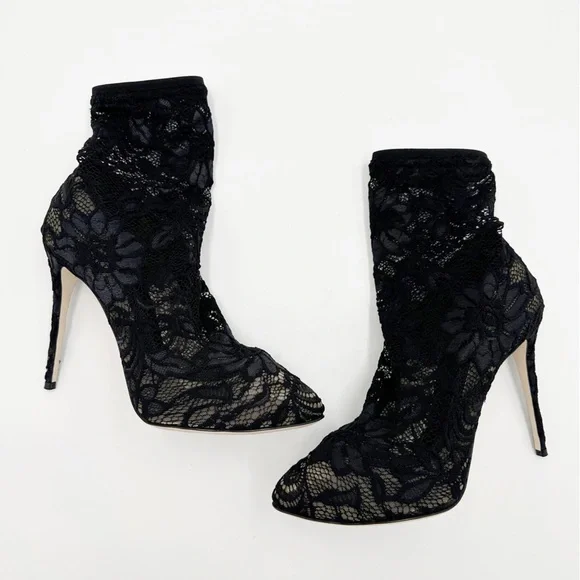 Dolce & Gabbana Lace Ankle Stretch Booties - Picture 3 of 15